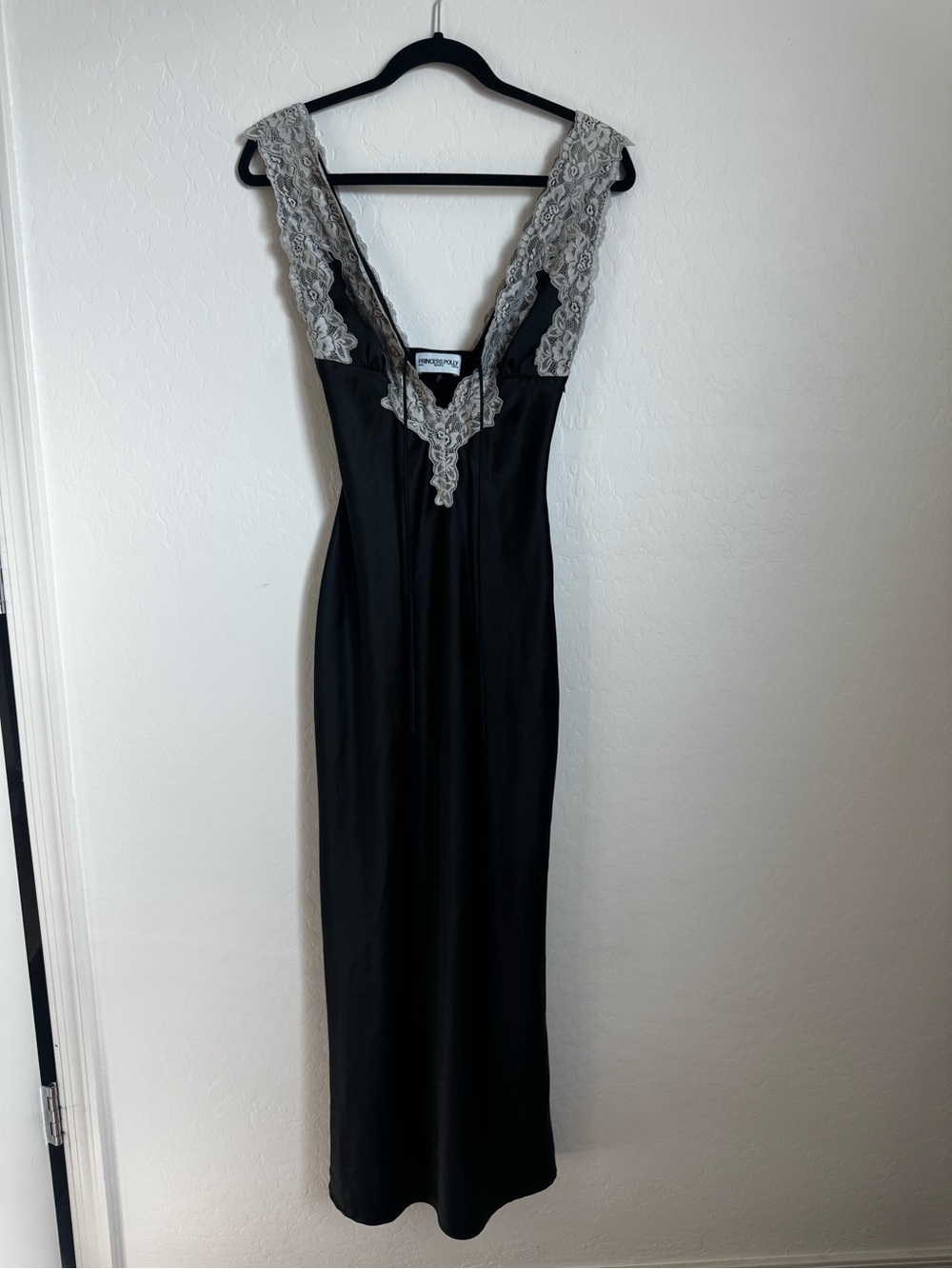 Princess Polly Nourish Lace Trim Satin Cocktail Dress - Picture 3 of 7